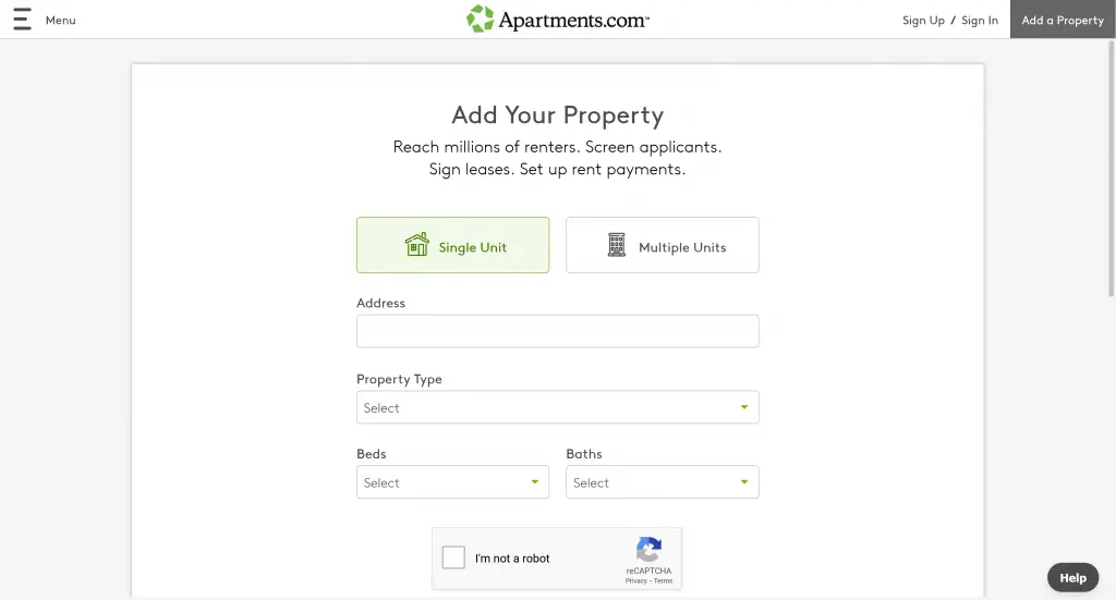 Add your property page when you get set up to advertise on apartments.com