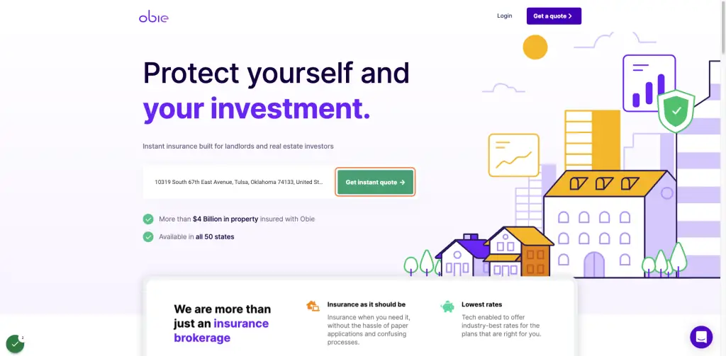 Obie insurance: getting started screenshot